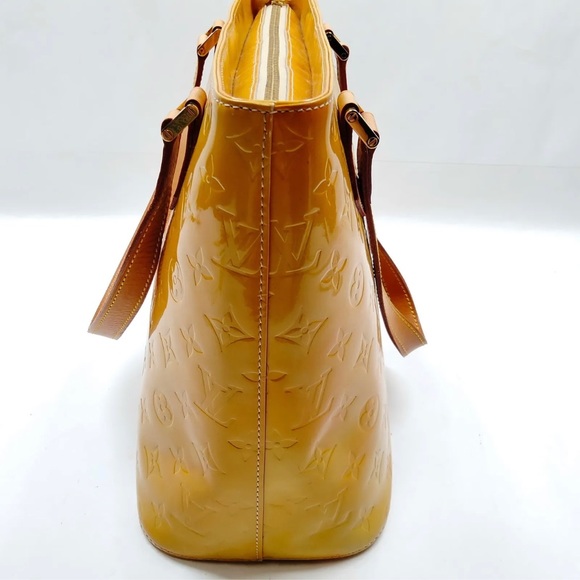 Authentic Louis Vuitton Handbag/Shoulder Bag Houston Yellow Vernis - Picture 2 of 12